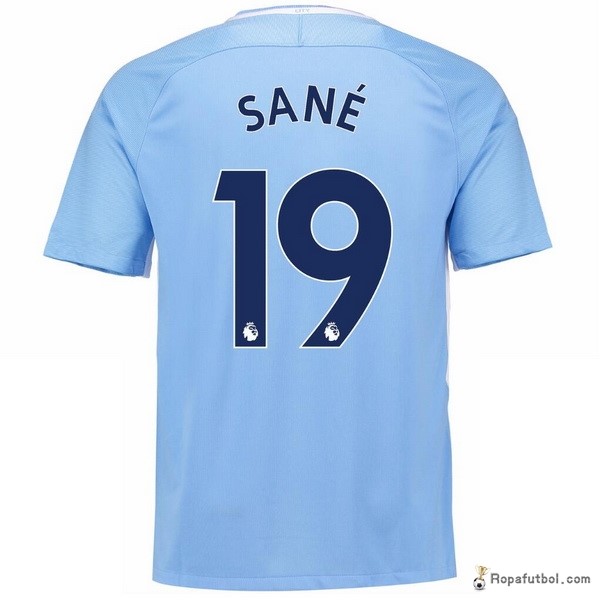 Camiseta Manchester City Replica Primera Ropa Sane 2017/18